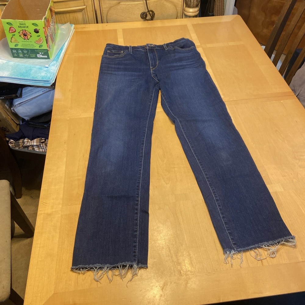 Levi's 724 Jeans 29x29 Cut Off Womens Blue Levi
